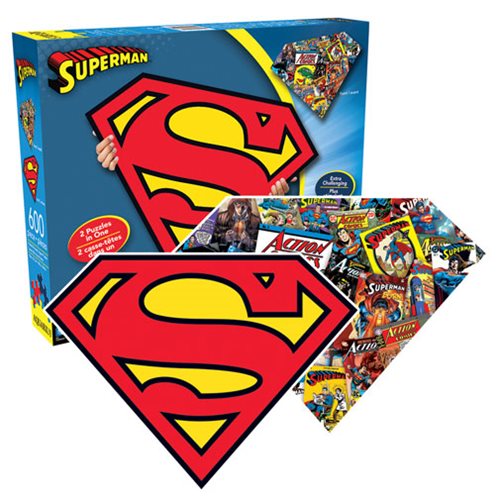 Superman Logo 2 Sided Shaped Puzzle